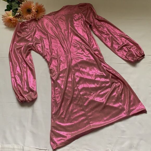 𝅺🔥SEXY V Neck Bodycon Long Sleeve Sparkly Dress🔥 - Picture 8 of 15